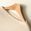 Women 100% Merino Wool Cloak Pullover Shawl Grace Simple Style Office Lady Mid Long Contrasting Cloak Autumn Winter Cashmere Top