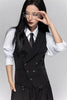 women's casual suits with a lapel collar, business vest, British style sense, gun lapel collar, slim fit vest, jacket
