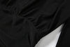 Elegant Shoulder Padded Dress Women Turtleneck Ruched Sexy Classic Office Commute Simple Peach Hip Slim Mini Bodycon