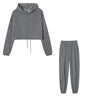 Fall Winter Women's Hoodies Two Piece Set - Oversized Hoodie Sweatpants Sportswear Suit Casual Sweatshirt Trouser Set