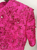 High Street Designer Stylish Dress Women's Beaded Floral Jacquard Trimmed Dress