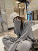 Korean Version of Soft Waxy Lazy Wind Knitting Set Gentle Round Neck Pullover Sweater Wide Leg Pants Two-piece Set Women