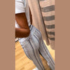 Colorful Striped Jeans Women's Long Pants Female High Street Low-waisted Pockets Denim Trousers Women's Holiday Outwear