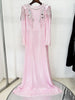 High Street Designer Party Vestido Women's Beaded Sequined Gauze Long Maxi Dress
