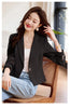 short blazer for women single breasted long sleeve autumn elegant office clothes black white pink