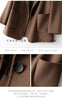 Women's Coat Pure Wool Plaids and Tweedst Camel Women's Coat Elegant Trench Coat