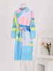 Maxi Pleated Dress For Women Lapel Single Breasted Long Sleeves Color Block Tassel Hem Loose Chic Clothing Autumn 2R5928