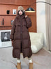 пуховик женский зимний Warm Winter Women Coat Long Jacket Korea Oversized Loose Hooded Coats Female Casual Long Overcoat 다운패딩