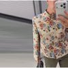 Chic Print Blazer Skirt Women Set O-neck Long Sleeve Single Breasted Female Coat Hip Package Skirts Autumn Winter Lady Suit
