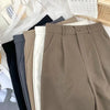 Fall Spring Black Suit Haren Pants Women Elastic High Waist Casual Trousers Woman Korean Style Solid Office Pant