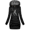 Women Sweater Dress Long Sleeve Hoodie Dress Autumn Winter Casual Slim Sweater Hoodies Dress