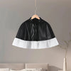 Women's Coat Stand Collar Single Breasted Ruffle Hem Patchwork Female Cape Early Spring Chic Holiday Lady Capes