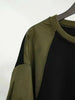 Pleated Long Sleeve Design Contrast Color Dress Loose Patchwork Casual Women Black Dresses Autumn CPG2092