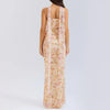 Elegant 2 Pieces Dress Set with Scarf Women Matching Sets Sexy Cropped Top and Long Dress Set Casual Dress
