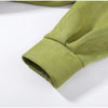 Autumn Women's Green Suede Short Jacket Loose Lapel Zipper Long Sleeve Bomber Coat Female Lady High Street Outwears
