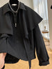 Cloak Shawl Casual Short Coat Women's Spring Autumn Korean Loose Long-Sleeved Windbreaker Female Outwear Tops