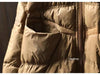 Lagabogy Winter Women Oversize Long Puffer Coat Female Thick Warm White Duck Down Jacket Hooded Loose Parkas Outwear