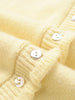 Women Elegant Yellow Sweater O Neck Single Breasted Long Butterfly Sleeve Knitted Cardigan Autumn Office Lady Coat
