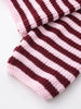 Spring Striped Loose Knit Cardigans Women Casual Turtleneck Zip-up Pink Sweater Coat Women Knitwear Streetwear