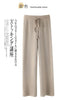 Soft Knitted Pants Women's Autumn/Winter Outerwear Hanging Knitted Wide Leg Pant White Floor Pants Straight Leg Pants