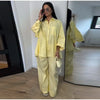 Navy Blue Bubble Tie Waist Maxi Dress Loose Flared Long Sleeve Spring Modest Women Shirt Dress Elegant Lady Vestidos