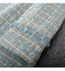 Large Size Women's Tweed Suit Spring Autumn Long Sleeve Vintage Double Breasted Tassel Loose Blazer Jacket Z888