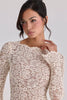Off Shoulder Lace Satin Maxi Dress Women Elegant Long Sleeve Ruched Bodycon Mermaid Evening Club Party Formal Dress