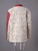 Color Block 3D Flower Turn-Down Collar Long Sleeve Blazer Slim Fit Women's Top Spring Autumn CPG2870
