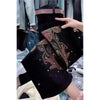 Autumn Winter Large Size Heavy Industry Embroidered Jeans Drilled High Waist Stretch Denim Pants Women Micro Jeans