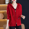 Women Knitted Sweater Cardigan Jacket Solid Hooded Zipper Sweater Coat Female Knitwear Casual Tops Female Jackets