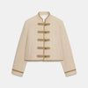 Spring Retro Military Breasted Jacket For Women Elegant Long Sleeve Stand Collar Coats Lady High Street Chic Outerwear