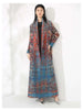 Niche Printed Windbreaker Women's Loose Oversized Long Sleeved Pleated Trench Cardigan Long Coat 2DB2481