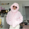 Warm Women's Hooded Cotton Padded Coats Loose Solid Stand Collar Full Sleeve Zipper Pockets Coat Autumn Winter Lady Outwear