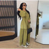 Solid Color Loose Fit Flare Sleeve Tiered Dress Crew Neck Ruffle Hem Pleated Long Maxi Dresses Spring Chic Casual Outwear