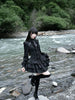 Black Gothic Y2K Mini Dress Women Sexy Spicy Girls Slim Fit Design Lolita Dresses Autumn Punk Vintage Long Sleeve Cake Dress