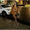Street Women's Lace Up Leather Jacket Loose Solid Lapel Long Sleeve Belt Jackets Female Spring Lady Vintage Outwears