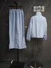 Women's Two-piece Set Stand Up Collar Short Zipper Cardigan Wide Leg Pants Autumn 19DB1233