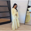 Solid Color Loose Fit Flare Sleeve Tiered Dress Crew Neck Ruffle Hem Pleated Long Maxi Dresses Spring Chic Casual Outwear