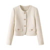Autumn Jacket Women Small Fragrant Short Loose Coat Female Round Neck Casual Elegant Ladies Outerwear Tops