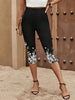 9040 Women'S Three-Quarter Leggings with Printed Designs