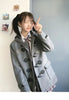 Ladies Coats Autumn/Winter Thickened Warm Solid Hooded Single Row Cow Horn Button Academy Style Woolen Coat Women's Clothing