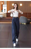 Army Green Wide-Leg Overalls Pants Women Spring Autumn 2026New Drape High Waist Trousers Loose Slim Narrow Straight Pants Female