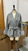 Elegant Lace Up Woolen Short Coat Solid Loose Lapel Furry Long Sleeve Belt Waist Jacket Spring Autumn Lady Chic Cardigan