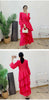 Spring Ruffles Pleated Dress Women Round Neck Flare Sleeves Loose Chic Long Length Female Party Clothes 2DA3391