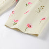 Chic Oversize Floral Printed Women Jacket Padded Lapel Lace Up Loose Coat Long Sleeve High Waist Outwears Lady Streetwear