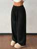 Women's Autumn/Winter Casual Corduroy Straight Loose Fit Solid Versatile Trouser