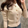 Spring Long Sleeve Women Cardigans Sweater Knitted Coat Short Casual Single Breasted Korean Slim Chic Ladies Tops