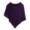 Women's 100% Real Natural Rabbit Fur Knitted Pullover Poncho Lady Cape Genuine Fur Shawl Warm One Size