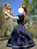 Japanese Sweet Lolita Style Women Dress Cute Bow Puff Sleeve Cosplay Patchwork Dresses Kawaii Girl Y2k Robe Vestido