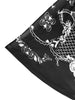 Plus Size Gothic Graphic Print Dress Women Soft Comfort Loose Casual Dark Punk Dress